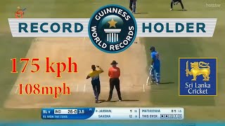 world fastest ball in cricket historyshoaib akhtar matheesha pathirana icc u19 world cup 175KPH [upl. by Aihseuqal]