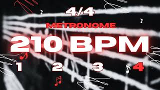 210 BPM  44 Metronome [upl. by Ploss]