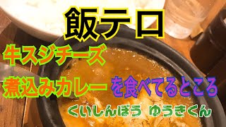 【食いしん坊】牛スジチーズ煮込みカレーを食べてるところ【食テロ】【デカ盛り】 [upl. by Chloe46]