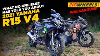 2021 Yamaha R15 V4 And R15M Detailed Walkaround ft R15 V3  ZigWheelscom [upl. by Maccarone112]