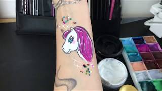 GRIMAGE  FACE PAINTING  Unicorn  Licorne [upl. by Atnahs]