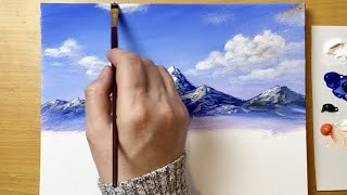 Mountain Landscape Painting  Acrylic Painting for Beginners [upl. by Aneehsat834]