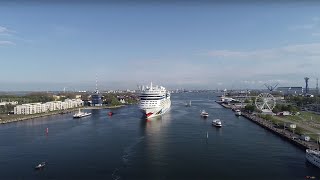 Feierliche Eröffnung der größten Landstromanlage Europas in RostockWarnemünde mit AIDAsol [upl. by Garratt652]