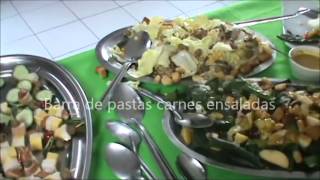 Barra Buffet de carnes pastas ensaladas postres BANQUETES bodas fiestas [upl. by Eiraminot466]