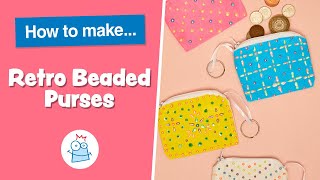 How To Make Retro Beaded Purses  Baker Ross [upl. by Millford688]