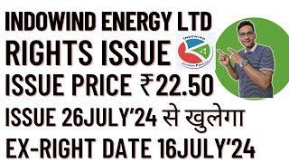 Indowind Energy Rights Issue 2024  Indowind Energy Latest News  Invest Mantra [upl. by Catherin]