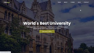 How To Create Responsive Website Using HTML and CSS  CollegeUniversity website using html and css [upl. by Zsa Zsa]