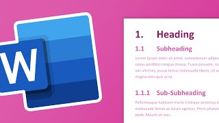 Numbered Headings and Subheadings 111  Microsoft Word Tutorial [upl. by Ajroj]