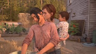 Ellie Dina and JJ Farm All Cutscenes  The Last of Us Part II [upl. by Odiug]