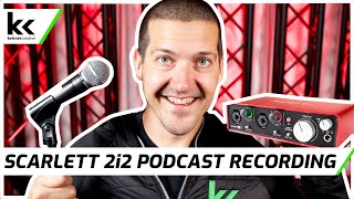 How To Record A Podcast With Scarlett 2i2 Audio Interface [upl. by Ahsitak747]