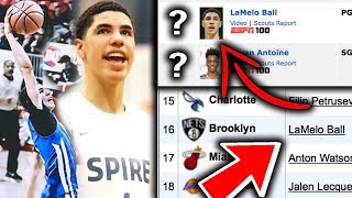 LaMelo Ball is BACK IN THE HIGHSCHOOL RANKINGS amp NBA MOCK DRAFTS [upl. by Enimsaj]