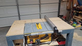 Fence Adjustment DEWALT TABLE SAW [upl. by Alyag207]