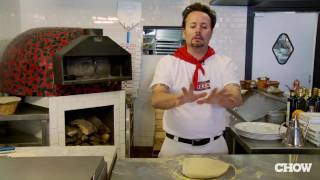 How to Stretch Pizza Dough  CHOW Tip [upl. by Zadoc]