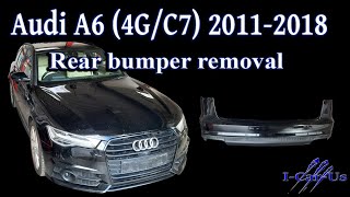 Audi A6 C7 rear bumper removal  tutorial [upl. by Lovash]