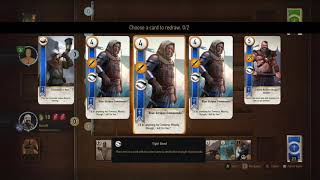 Witcher 3 Gwent Beating High Stakes with the Northern Realms deck Hard Gwent difficulty [upl. by Yesnyl]