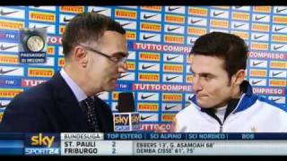 Inter  Beppe Bergomi intervista Javier Zanetti  SKY SPORT 24 [upl. by Ireva]