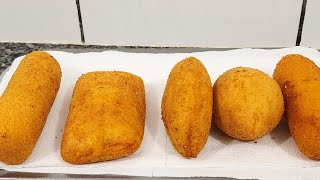 5 TIPOS DE SALGADOS USANDO A MASSA DA COXINHA [upl. by Arutak]