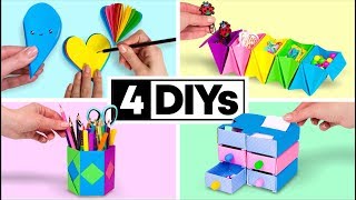 4 Bricolages À Réaliser En 5 Minutes  FABRIQUE TES PROPRES FOURNITURES SCOLAIRES [upl. by Nylissej568]