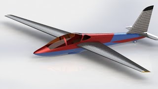 How To Design Glider Fixed Wing FOX 3V Model With SolidWorks Software quot Free Filequot [upl. by Wendelina]