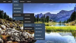 How to create a simple Dropdown Menu Bar using only HTML amp CSS [upl. by Shaefer763]