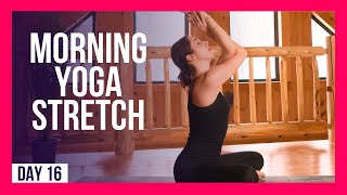 10 min Morning Yoga To Stretch amp Soothe For Pain Release – Day 16 STRETCH amp SOOTHE [upl. by Aila]