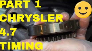 Part 1 Chrysler 47 V8 Timing Chain Removal and Installation [upl. by Getter]