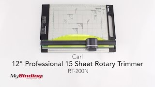 Carl 12quot Professional 15 Sheet Rotary Trimmer  RT200N [upl. by Celtic]