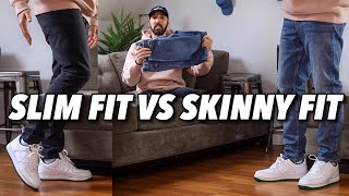 SLIM FIT DENIM VS SKINNY JEANS  WHICH IS BETTER MENS FASHION TIPS [upl. by Oileduab]