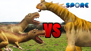 TRex vs Giraffatitan  SPORE [upl. by Donaldson983]