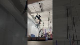 Finally learned the dismount from cross back straddle in trapeze aerial [upl. by Dewees786]