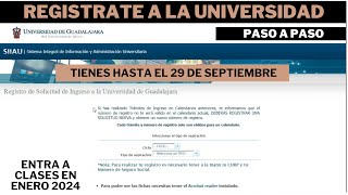 Registro tramites UDG 2024A Universidad y Bachillerato GABE [upl. by Vorster]