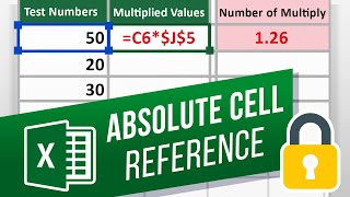 How to Use Absolute Cell Reference in Excel [upl. by Oinoitna]