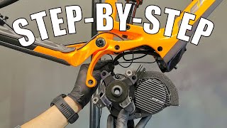 Shimano EP8 EBike Motor Unit Installation Enduro EBike Build  Part 2 [upl. by Dragelin878]