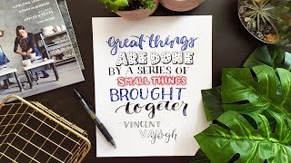 8 Hand Lettering Fonts HowTo Draw Different Styles [upl. by Adniroc]