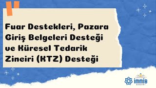 Fuar Destekleri Pazara Giriş Belgeleri Desteği ve Küresel Tedarik Zinciri KTZ Desteği [upl. by Khoury960]