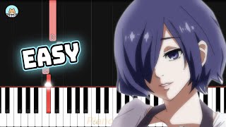 Tokyo Ghoulre OP  quotAsphyxiaquot  EASY Piano Tutorial amp Sheet Music [upl. by Ydak]