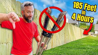 Installing A No Dig Privacy Fence Crazy Fast [upl. by Kurtz681]