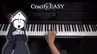 Crucify EASY Piano Tutorial  Friday Night Funkin [upl. by Annel872]