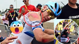 Tour de france 2023 jakobsen tour de france crash video  caida de fabio jakobsen [upl. by Sucirdor266]