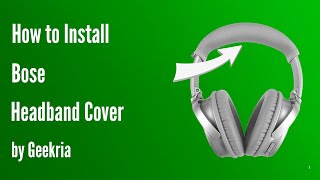 How to lnstall Bose Headphones Headband Cover  Geekria [upl. by Consuelo]