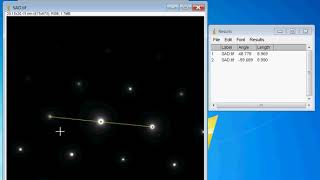 ImageJ Measuring length and angle in TEMSAD pattern [upl. by Alyek581]