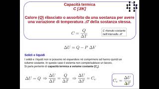 Lezioni di chimica  Termodinamica  12 capacità termica calore specifico [upl. by Eirac]