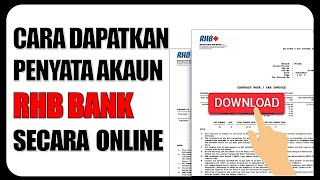 Cara Dapatkan Penyata Akaun RHB Bank Secara Online [upl. by Euk]