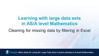 2b Cleaning for missing data by filtering in Excel [upl. by Gellman]