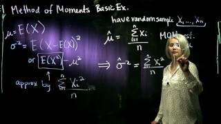 2 Method Of Moments Example Mean and Variance [upl. by Erastes]