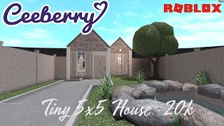 Tiny 5x5 House 20k  BLOXBURG Speed Build [upl. by Aileduab552]