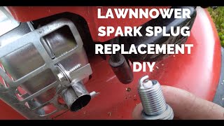 Lawnmower Spark Plug Replacement  TROYBILT TB110 Push Mower [upl. by Nylirrehs215]