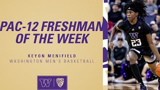 Washingtons Keyon Menifield named Pac12 Freshman of the Week presented by Nextiva [upl. by Dickenson]