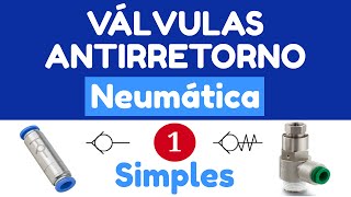 Válvulas Antirretorno Simples  Neumática [upl. by Lunna]