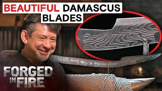 The BEST Damascus Swords Youve Ever Seen  Forged in Fire [upl. by Thurstan106]